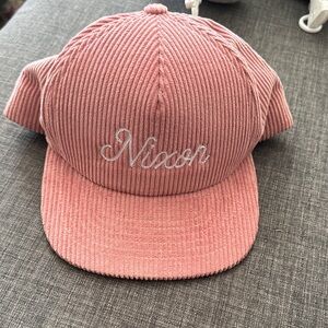 NWOT Suite E Snapback Nixon Corduroy Hat - dusty rose